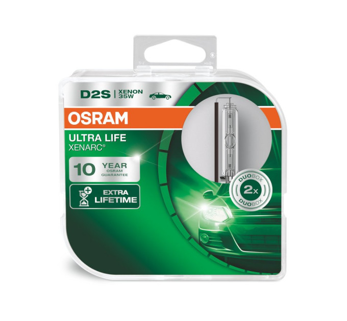 Комплект ксенонових ламп Osram D2S 66240ULT-HCB-DUO Xenarc UltraLife