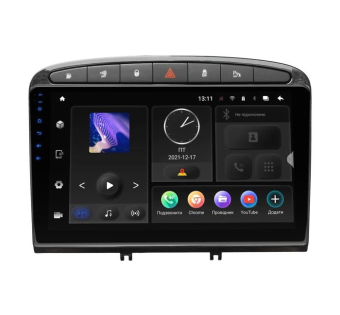 Штатна магнітола Incar TMX-7004 для Peugeot 308 2007-2013, 408 2011+ Black