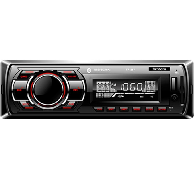Автомагнітола Fantom FP-317 Black/Red