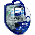 Комплект галогенних ламп PHILIPS RacingVision GT200 12342RGTS2 H4 60/55W 12V P43T