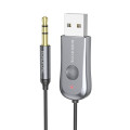 Bluetooth-ресивер BOROFONE BC44 Soul car AUX BT Metal Gray