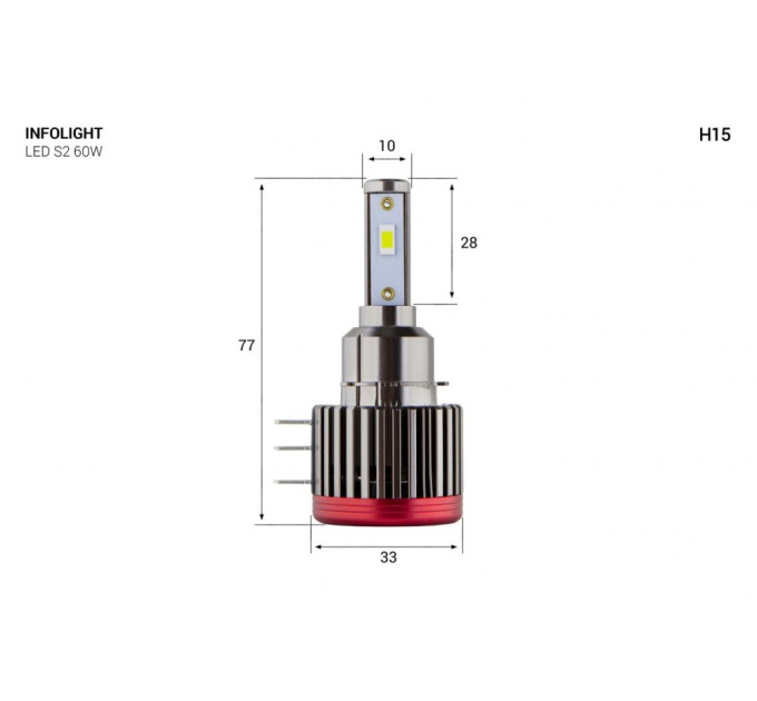 Світлодіодні лампи Infolight S2 Н15 60W