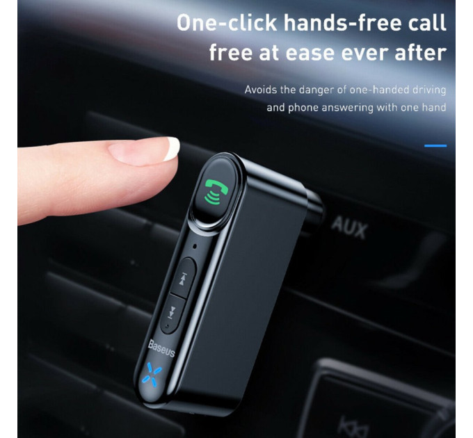 Bluetooth ресивер Baseus Qiyin AUX Car Bluetooth Receiver Black