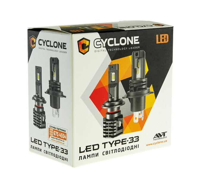 Світлодіодні лампи Cyclone LED 9006 5000K 4800Lm type 33