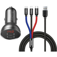 Автомобільний зарядний пристрій Baseus CCBX-0G 24W Grey