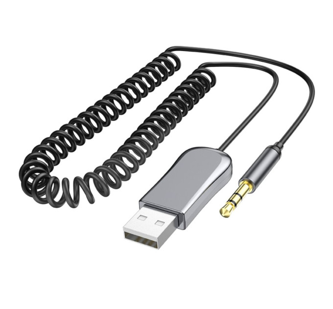 Bluetooth-ресивер BOROFONE BC44 Soul car AUX BT Metal Gray