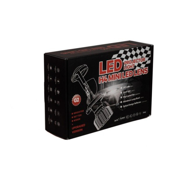 Комплект світлодіодних лінз HeadLight BI-LED H4 20/20W mini