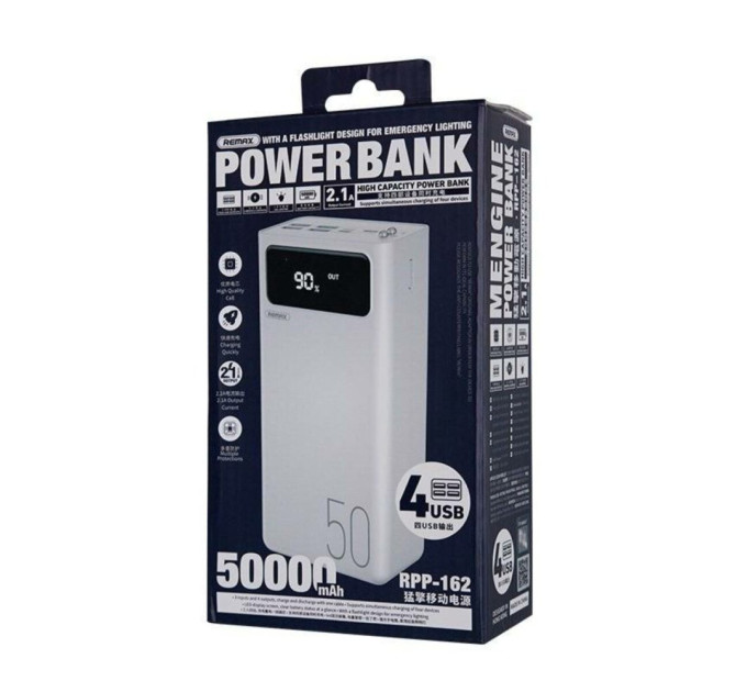 Повербанк REMAX RPP-112 White 30000mAh 4USB