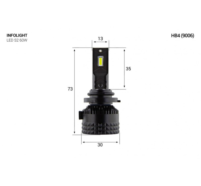 Світлодіодні лампи Infolight S2 9006 60W