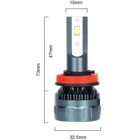 Світлодіодні лампи DriveX ME-03 H11 6000K LED