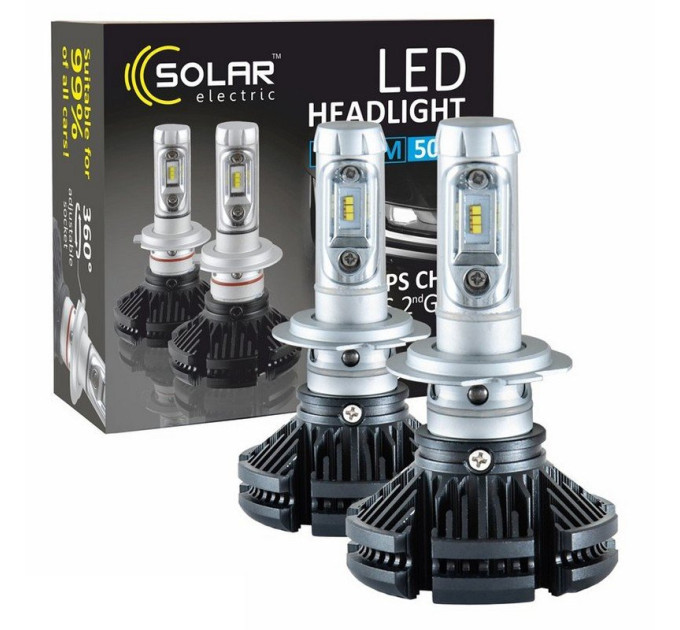 Світлодіодні лампи Solar LED H7 12/24V 6000K 6000Lm 50W ZES