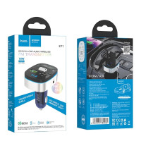 FM-трансмітер HOCO E71 QC3.0 car BT Dark Blue