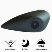 Камера переднього огляду широкутна Prime-X C8128W HYUNDAI (універсальна для середньої емблеми)