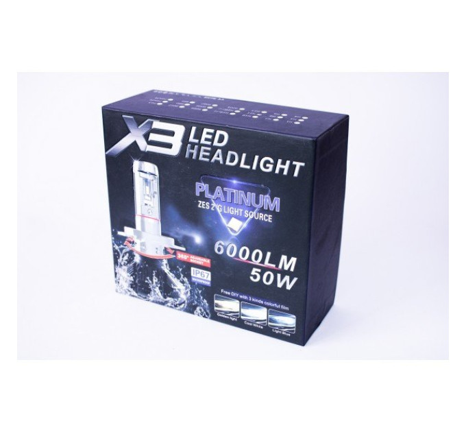 Світлодіодні лампи AllLight X3 H11 50W 6000K 6000lm