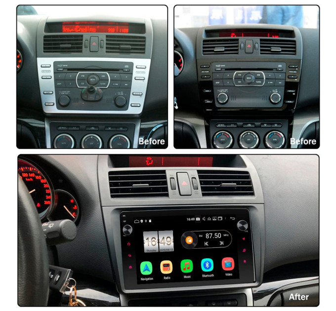 Штатна магнітола Torssen Mazda 6GH 2007-2012 MP9232 круговий огляд