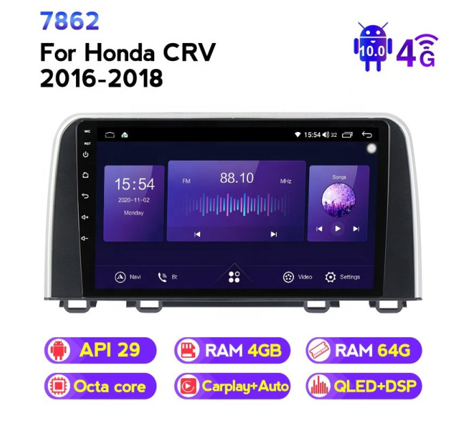 Штатна магнітола ECOBOOST FFT740Q-1148 HONDA CR-V 2017