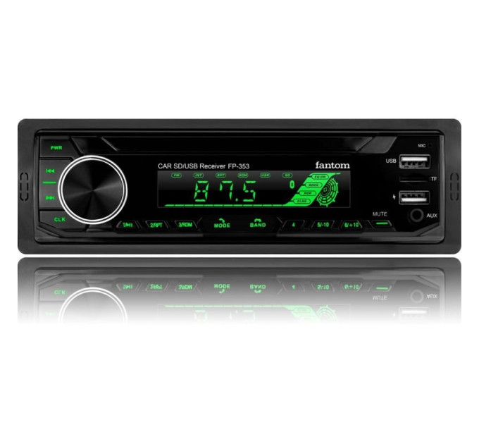 Автомагнітола Fantom FP-353 Black/Multicolor