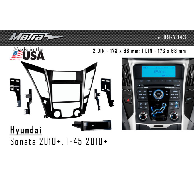 Перехідна рамка Hyundai Sonata, i-45 Metra 99-7343