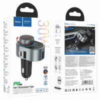 FM-трансмітер HOCO E72 Alegria PD30W Gray