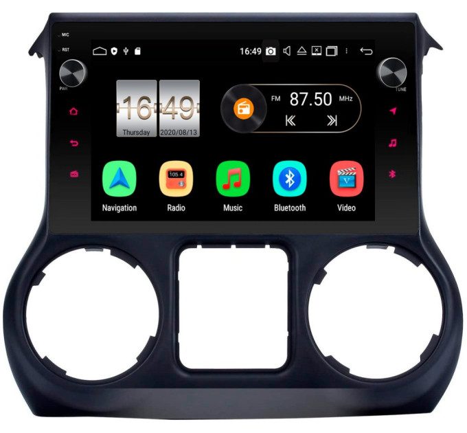 Штатна магнітола Torssen Jeep Wrangler 11-14 MP9232 круговий огляд