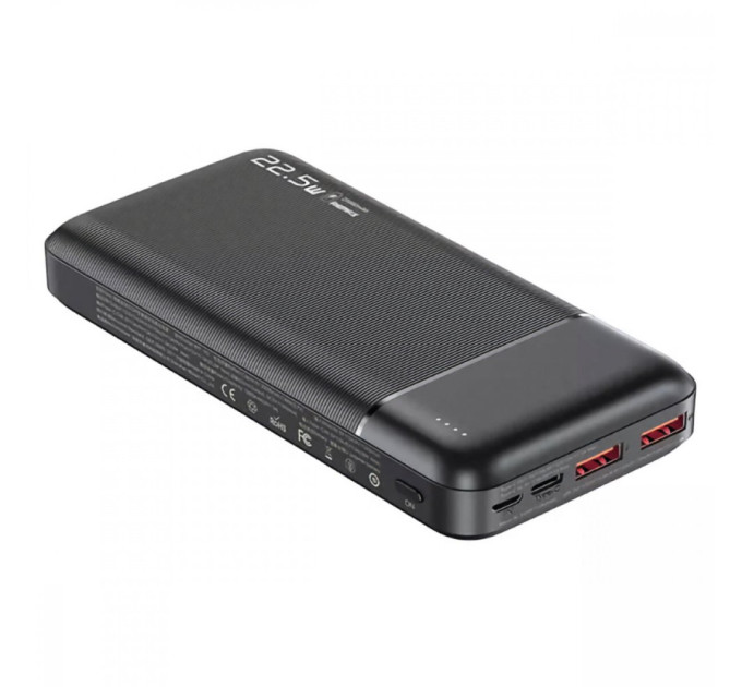 Повербанк REMAX Lango II Series RPP-192 Black QC 22.5W + PD 18W 20000mAh