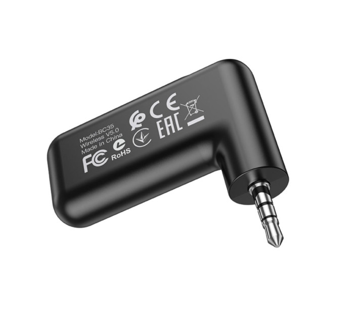 Bluetooth-ресивер BOROFONE BC35 Wideway car AUX BT Bkack