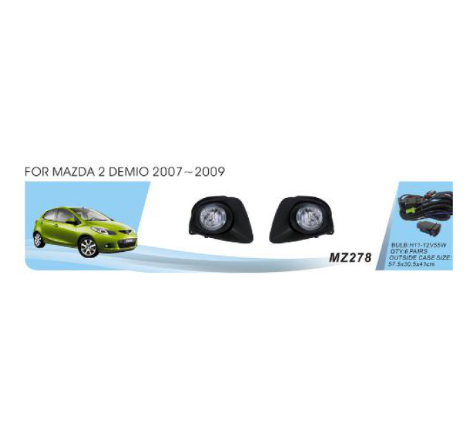 Протитуманні фари Vitol MZ-278 Mazda 2 Demio 2007-09 ел.проводка