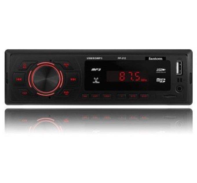 Автомагнітола Fantom FP-312 Black/Red