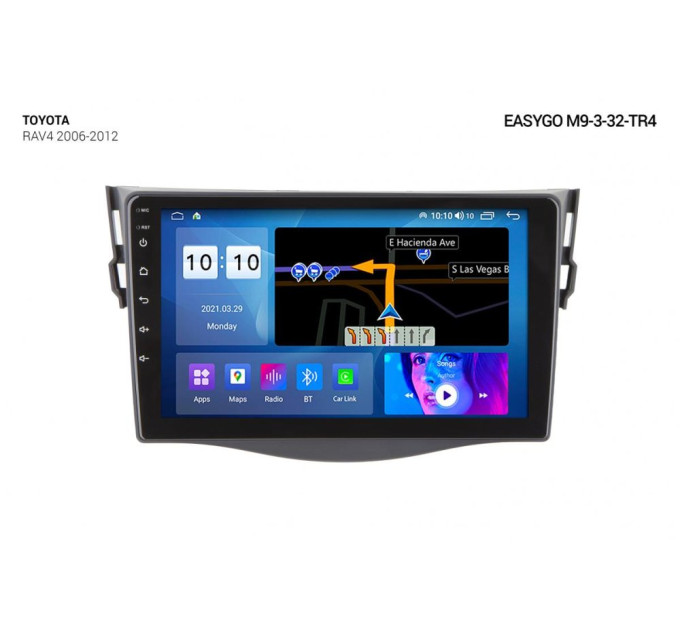 Штатна магнітола EasyGo M9-3-32-TR4 Toyota RAV4 2006-2012