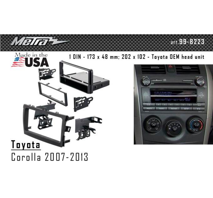 Перехідна рамка Toyota Corolla Metra 99-8223