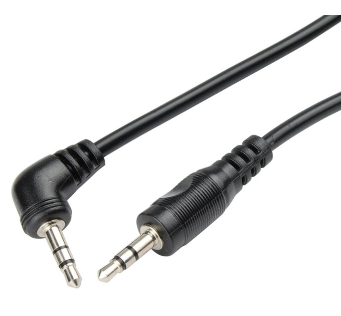 AUX кабель Jack 3.5 мм - 1.5 м чорний AWM 110-07