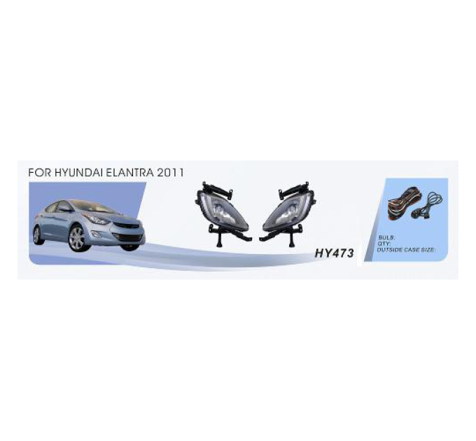 Протитуманні фари Vitol HY-473W Hyundai Elantra 2011 ел.проводка