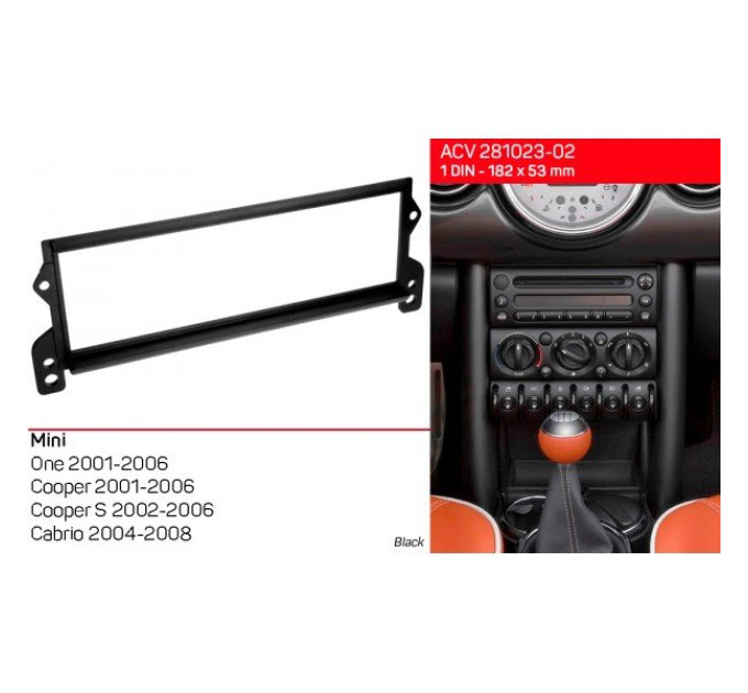 Перехідна рамка MINI (R50/R52/R53) ACV 281023-02