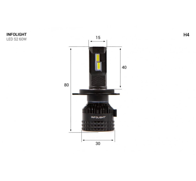 Світлодіодні лампи Infolight S2 H4 60W