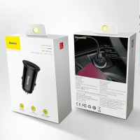 Автомобільний зарядний пристрій Baseus CCALL-YS01 30W Black