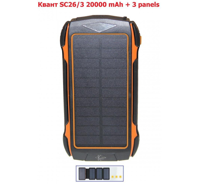 Повербанк Квант SC26/4 20000 mAh + 4 panels