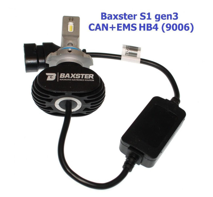 Світлодіодні лампи Baxster S1 gen3 HB4 (9006) 6000K CAN+EMS