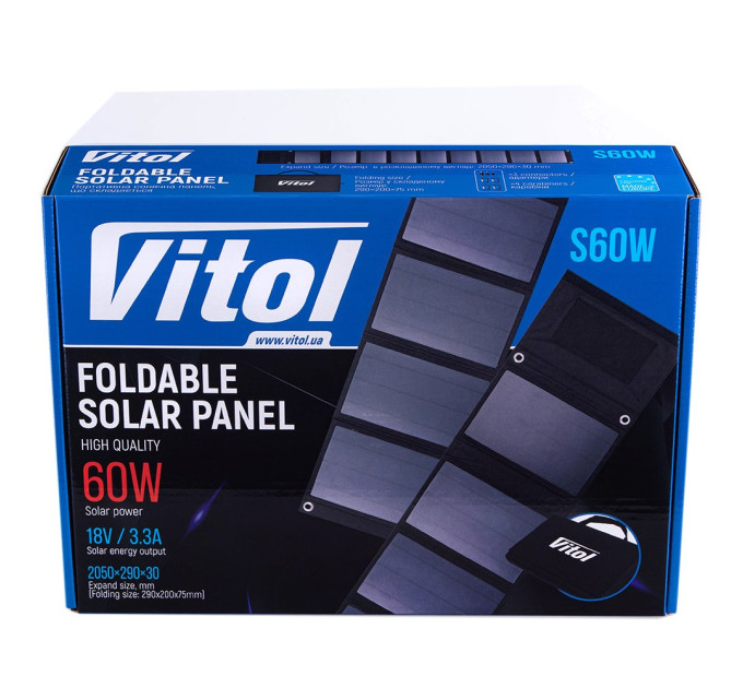 Портативна сонячна панель Vitol S60W