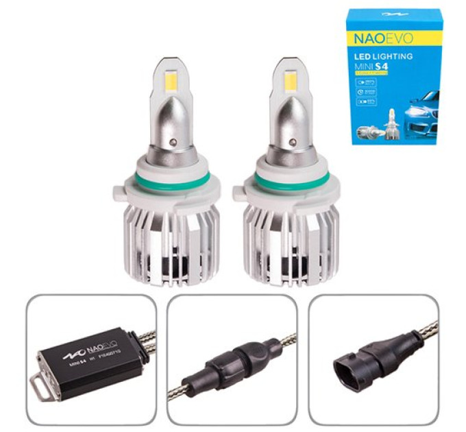 Світлодіодні лампи PULSO NAOEVO S4 LED HB4 Flip Chip 9-16V 30W 3600Lm 3000K/4300K/6500K
