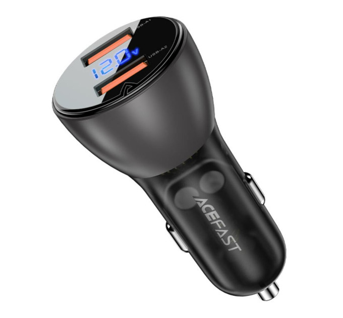 Автомобільний зарядний пристрій ACEFAST B7 metal  45W (USB-A + USB-A)