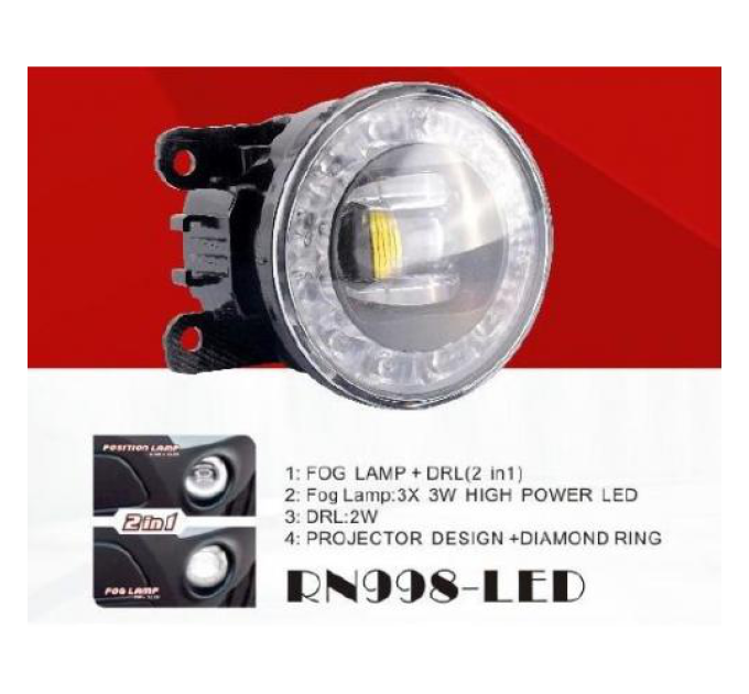 Протитуманні фари Vitol RN-998-LED Renault/Honda/Nissan/Mitsubishi ел.проводка