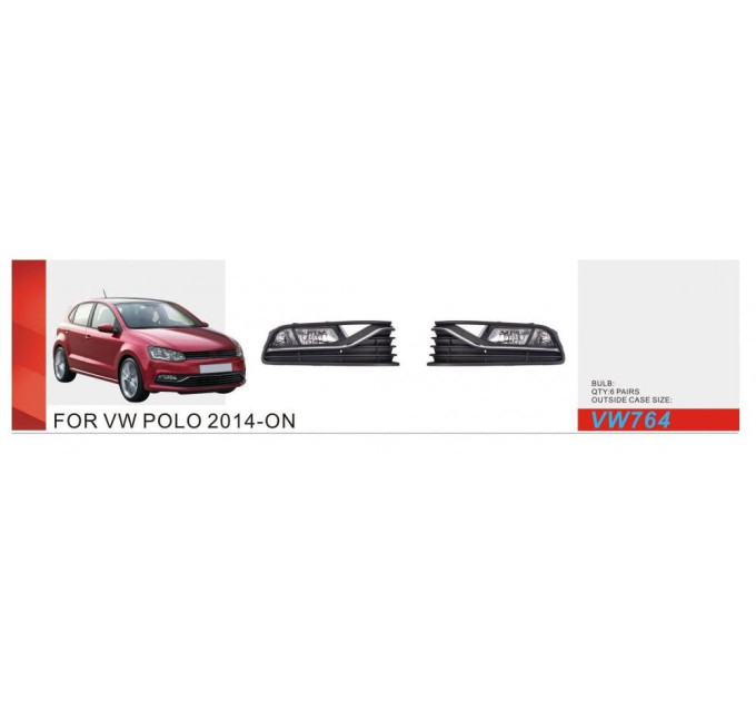 Протитуманні фари Vitol VW-764W VW Polo 2014-17