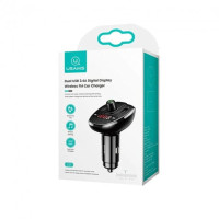 FM-трансмітер Usams US-CC115 C21 Dual USB 3.4A Black