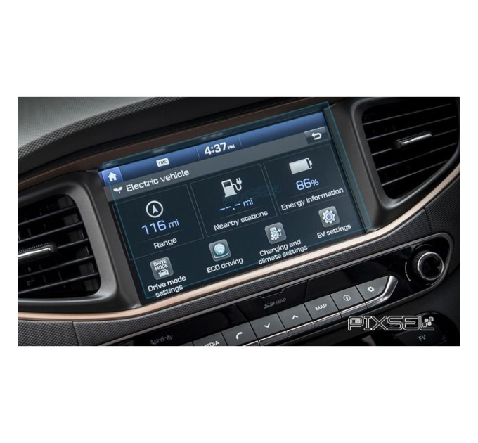 Захисне скло на монітор Hyundai Ioniq 2017-2019 (глянсове) Pixsel HD-4929-H