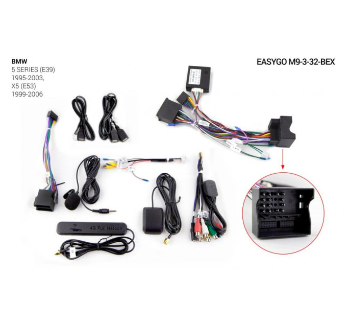 Штатна магнітола EasyGo M9-3-32-BEХ BMW 5 Series (E39) 1995-2003 X5 (E53) 1999-2006