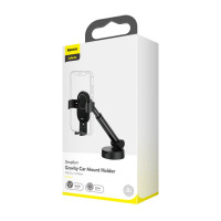 Автомобільний тримач Baseus Simplism gravity car mount holder with suction base Black