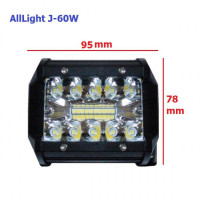 Світлодіодна фара дальнього світла AllLight J-60W 20 chip EPISTAR 9-30V