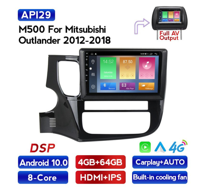 Штатна магнітола ECOBOOST FFT500Q-1317 MITSUBISHI OUTLANDER 2015-2017