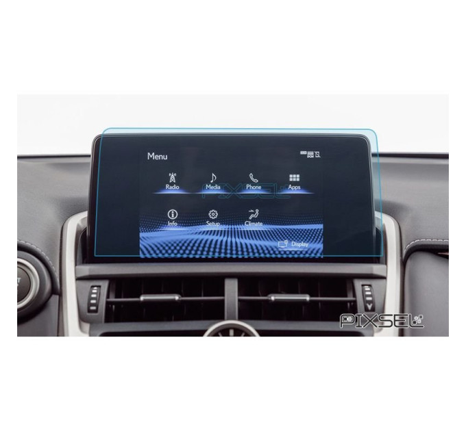 Захисне скло на монітор Lexus NX 2017- (гартоване) Pixsel LE-1478-T