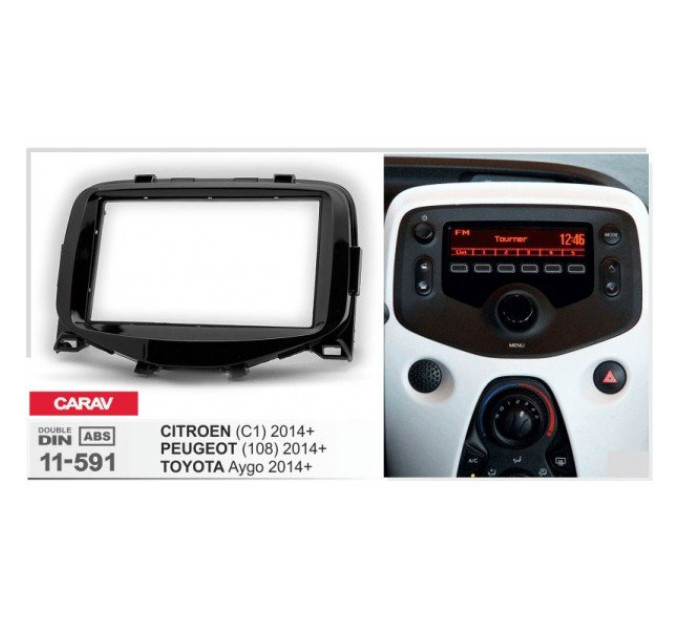 Перехідна рамка Citroen C1, Peugeot 108, Toyota Aygo Carav 11-591